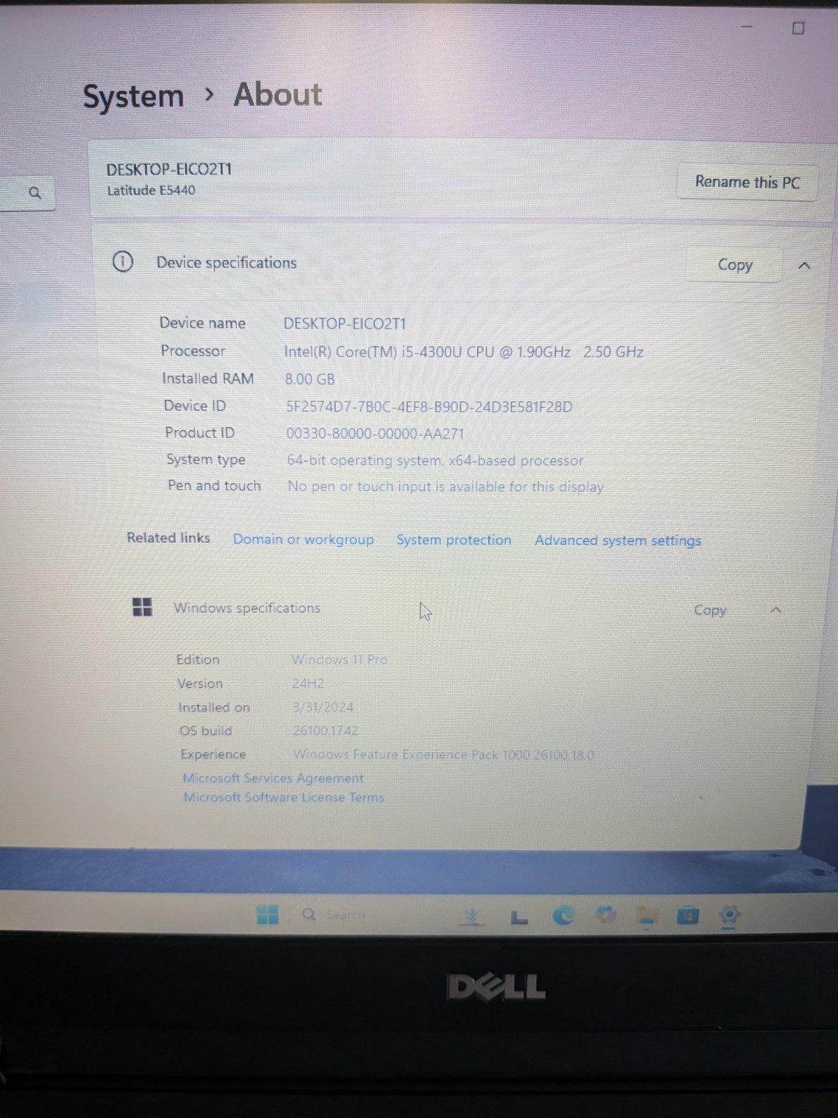 DELL LATITUDE 8GB RAM 160GB SSD CORE I5 2GB NVIDIA GRAPHICS CARD WINDOWS 11 PRO