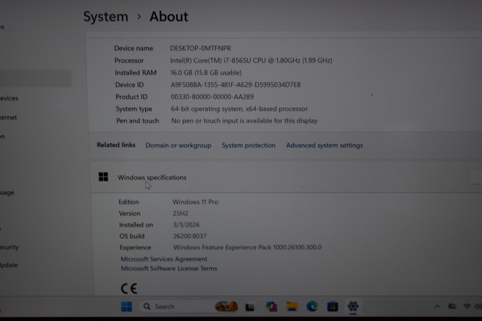 Lenovo ThinkPad X1 Carbon 7th Gen i7-8565U 16GB RAM WQHD 2560×1440 Windows 11