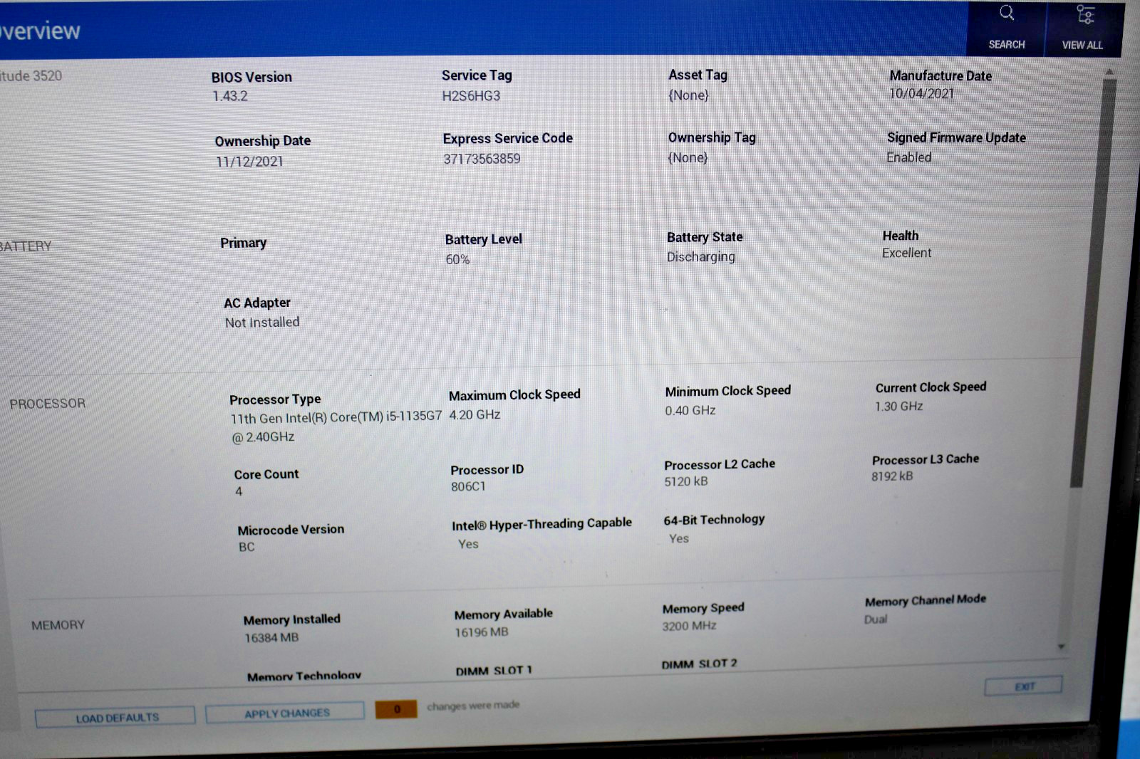 LOT-2 Dell Latitude 3520 15″ FHD i5-1135G7 16GB RAM 256GB NVMe NO Windows T9A13