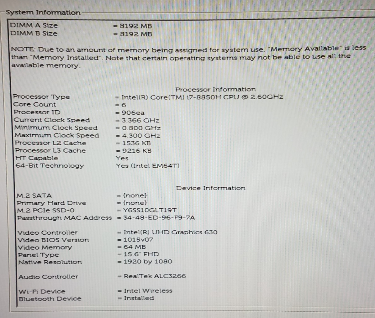 Dell Precision 5530, 15.6″, i7-8850H@2.6GHz, 16GB, 512GB SSD, P1000, Lot of 4