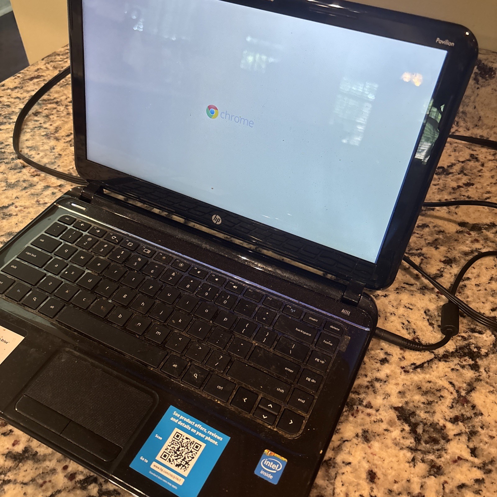 HP PAVILION 14 C050NR CHROMEBOOK INTEL CELERON 4gb Black USED VG FS