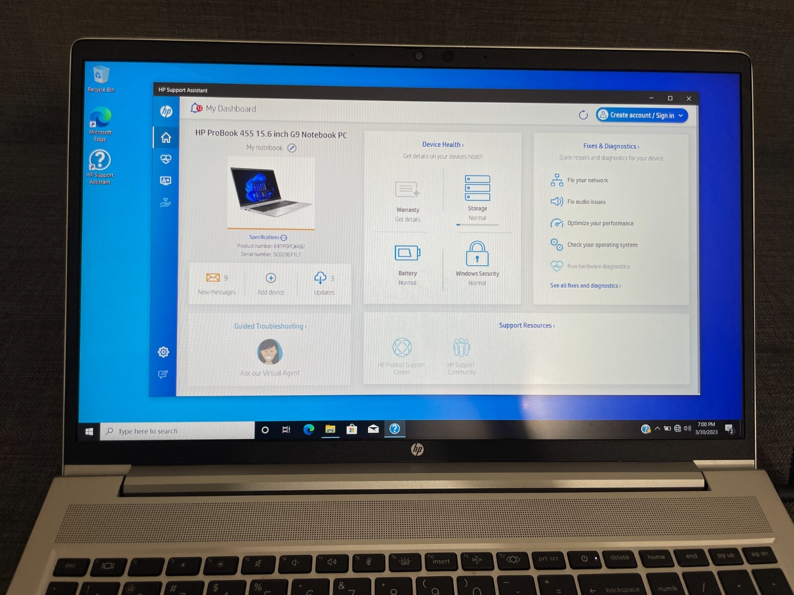 Used HP ProBook 455 G9 AMD Ryzen 5 5625U 16/512GB 15.6″ Win10 Laptop Notebook PC