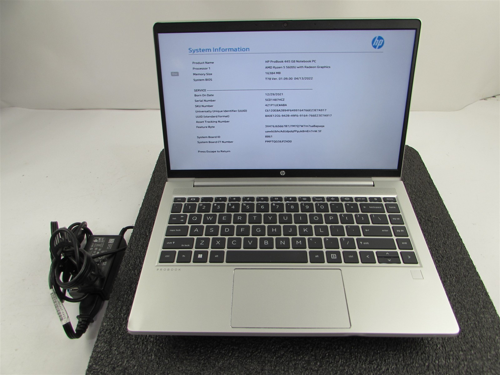 HP PROBOOK 445 (G8) FHD AMD RYZEN 5 5600U 512GB SSD 16GB RAM AMD GPU WIN 11 PRO