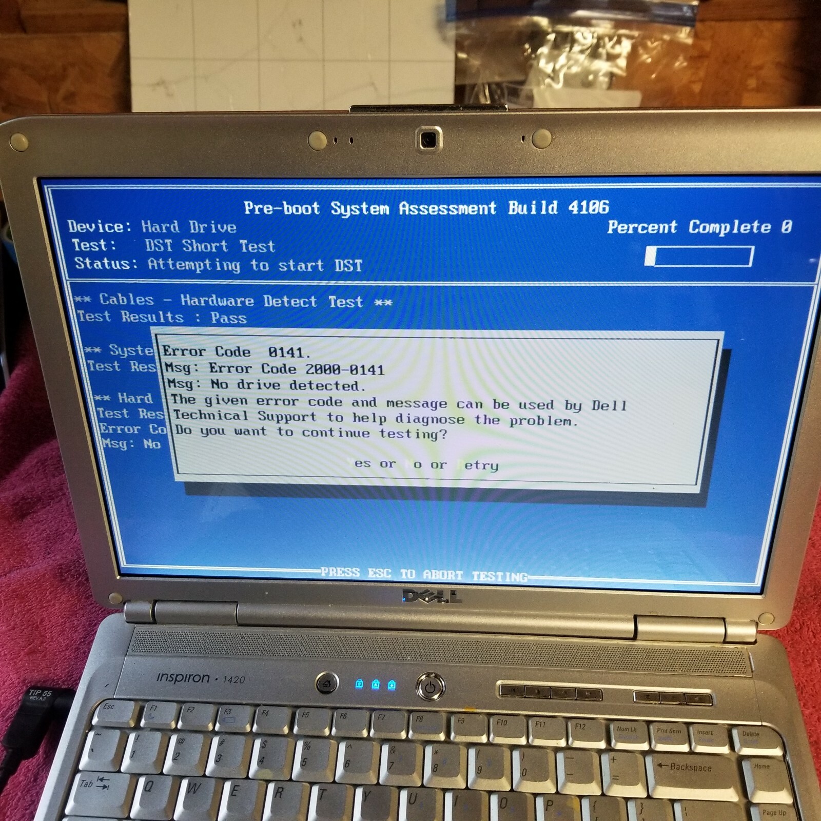 Dell Inspiron 1420 non-working for parts – used