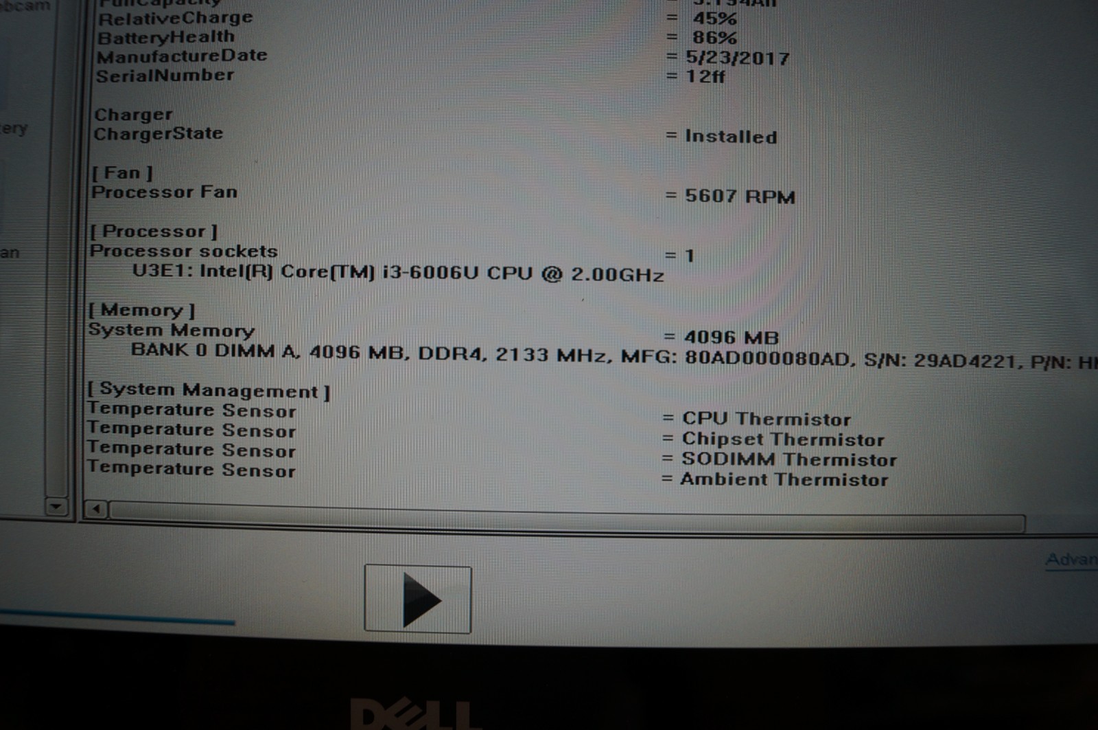 DELL 3379 P69G Latitude 13.5″ 128GB HD 4GB Mem 2GHz Power Cord WORKING PoR B153