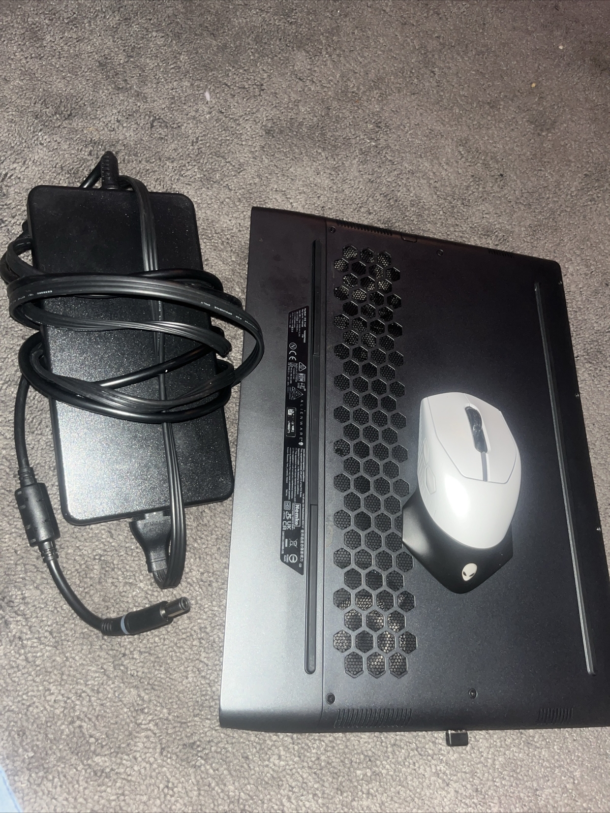 alienware m15 r7 gaming laptop W/ Charger And Mouse.