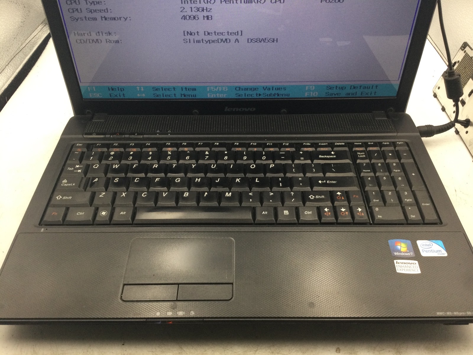 LENOVO G560 – BOOTS TO BIOS – NO RAM – INTEL PENTIUM P6200 -READ BELOW – BB