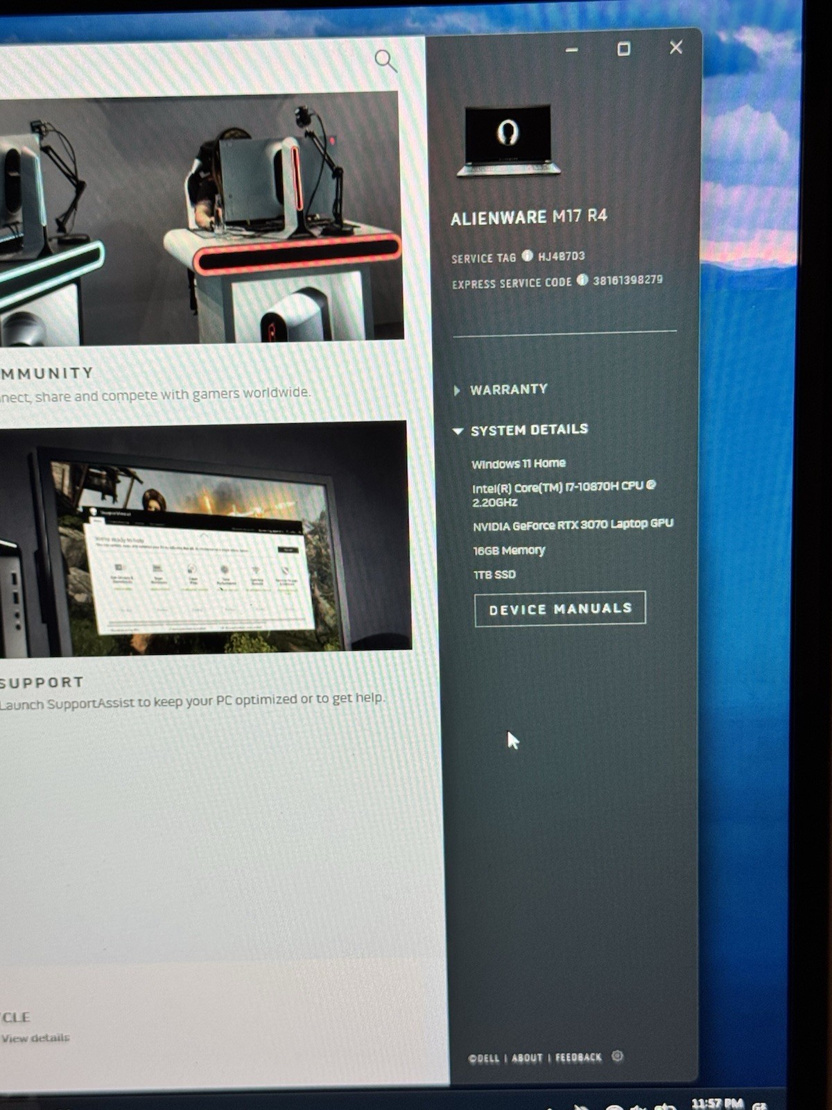 Alienware M17 R4 17.3″ Intel Core i7-10870H 360Hz 2.2GHz 16GB 1TB SSD RTX 3070