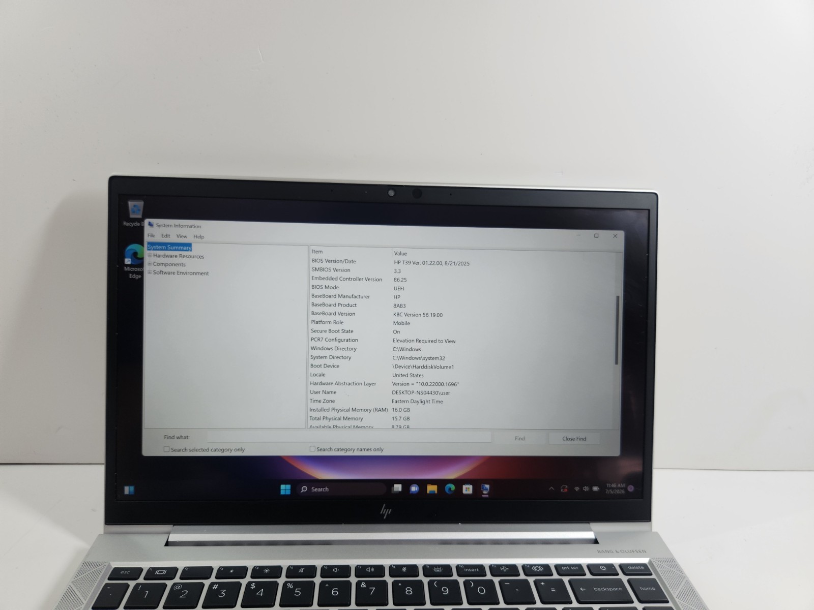 HP EliteBook 840 G8 14″ 16GB 256GB SSD Core i5-1145G7- Excellent condition