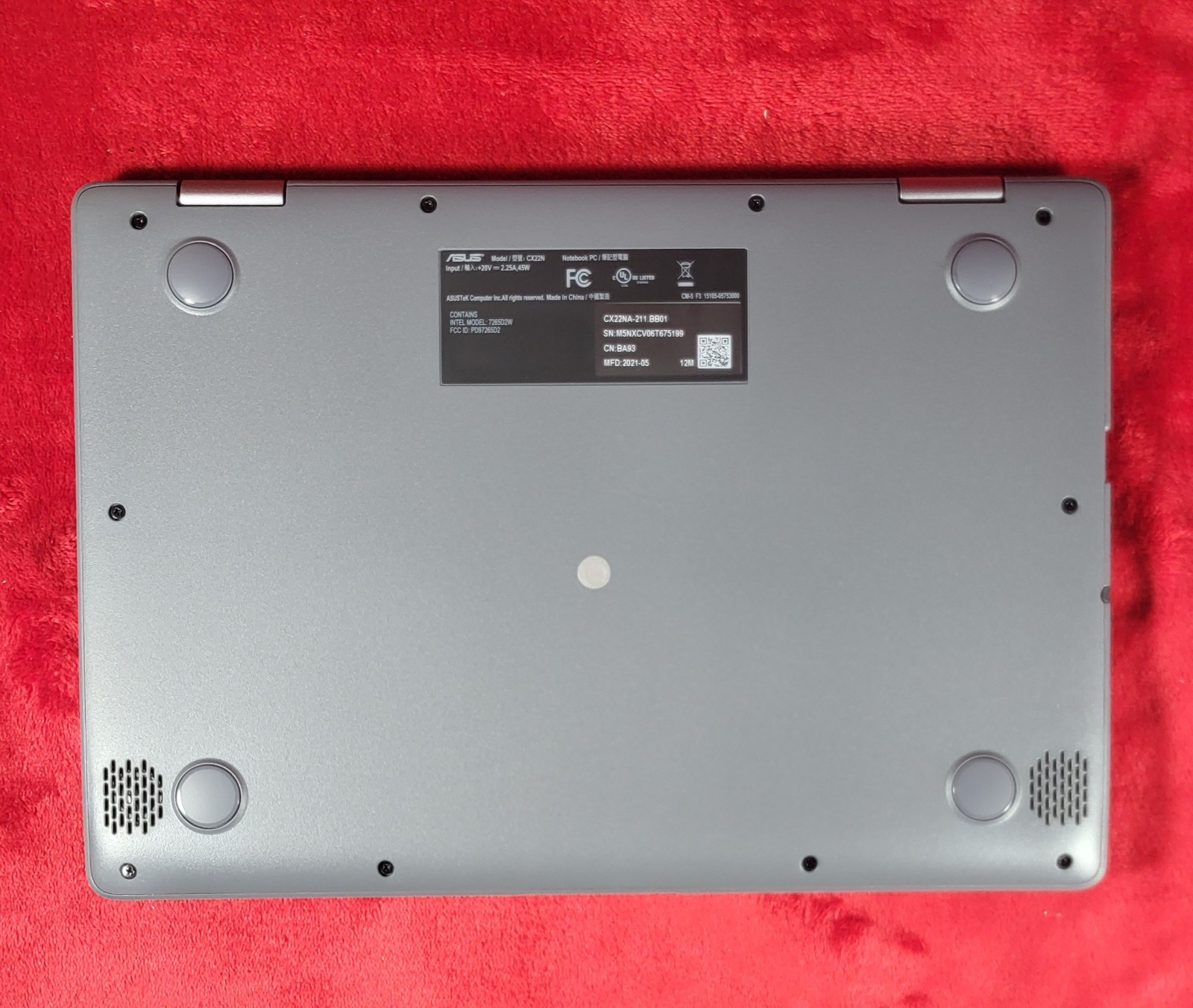 ASUS Chromebook CX22N 11.6-inch 32GB 4GB RAM Intel Celeron N3350 (New Open Box)