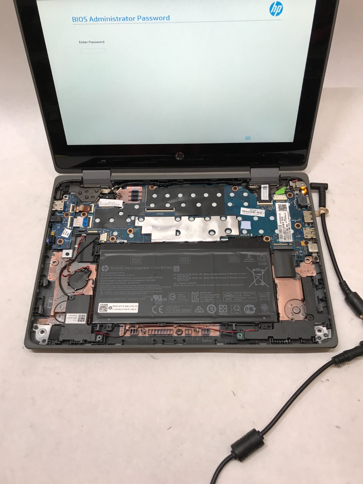 Lot of 40 HP ProBook X360 11 G5 EE Celeron 4GB RAM 64GB eMMC Parts BIOS LOCK -DW