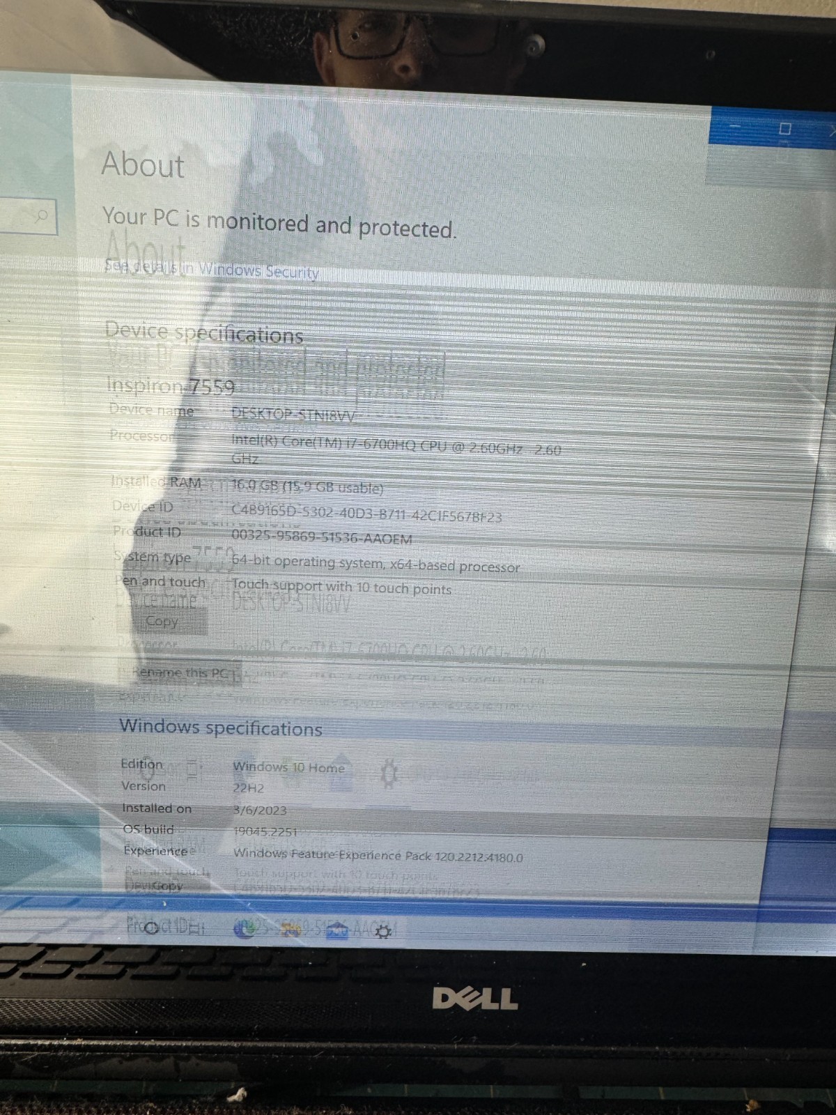 Dell Inspiron 7559 Core i7-6700HQ, 16GB RAM, 1TB HDD, Win10 #4858