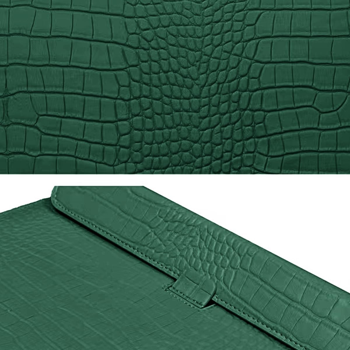Crocodile Grain PU Leather Flap Style Laptop Bag for 15-16 Inch MacBook Air 15 P