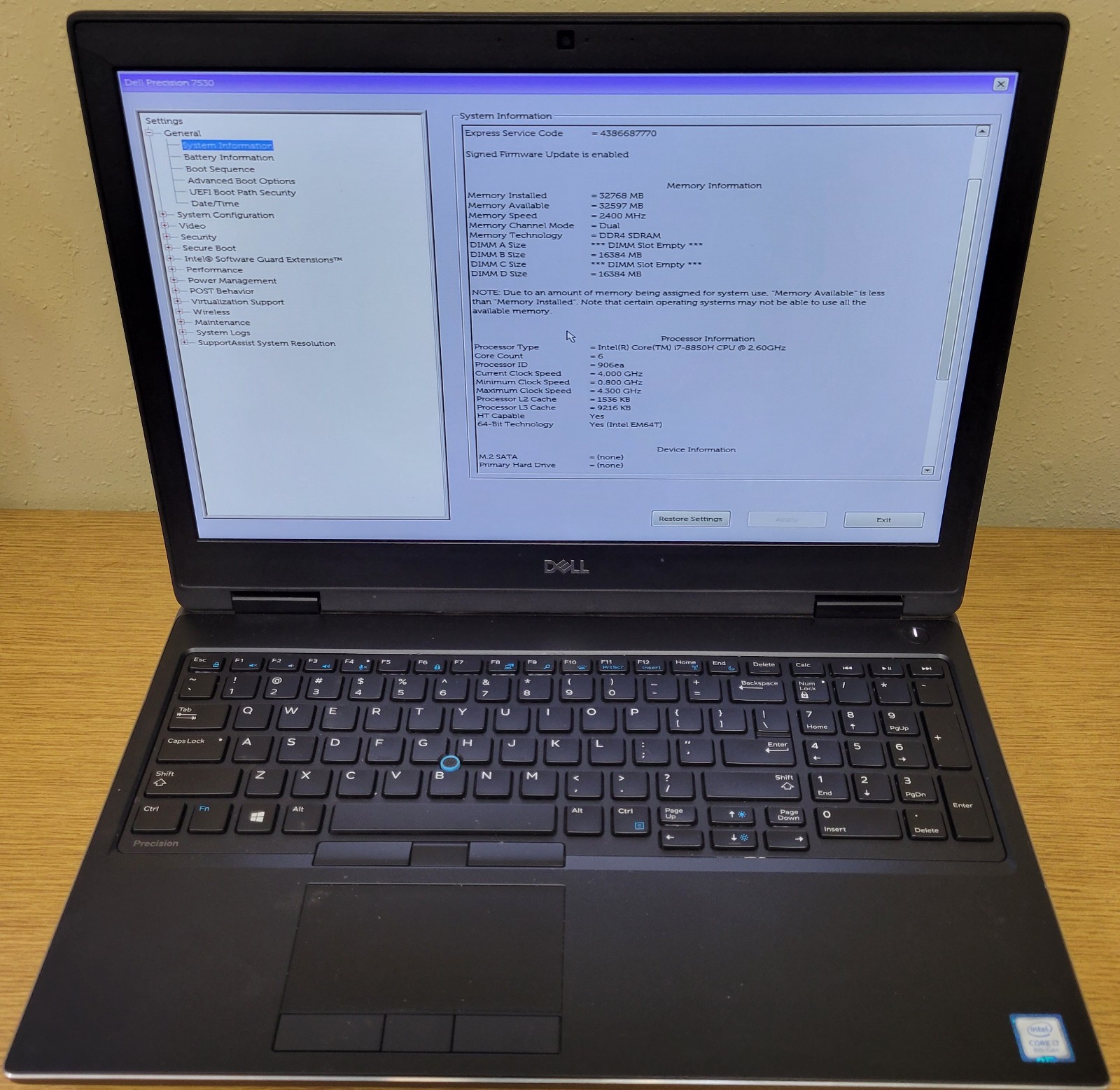 (Lot of 2)Dell Precision 7530 I7-8850H 2.60GHz 16/32GB Quadro P2000 No OS/SSD