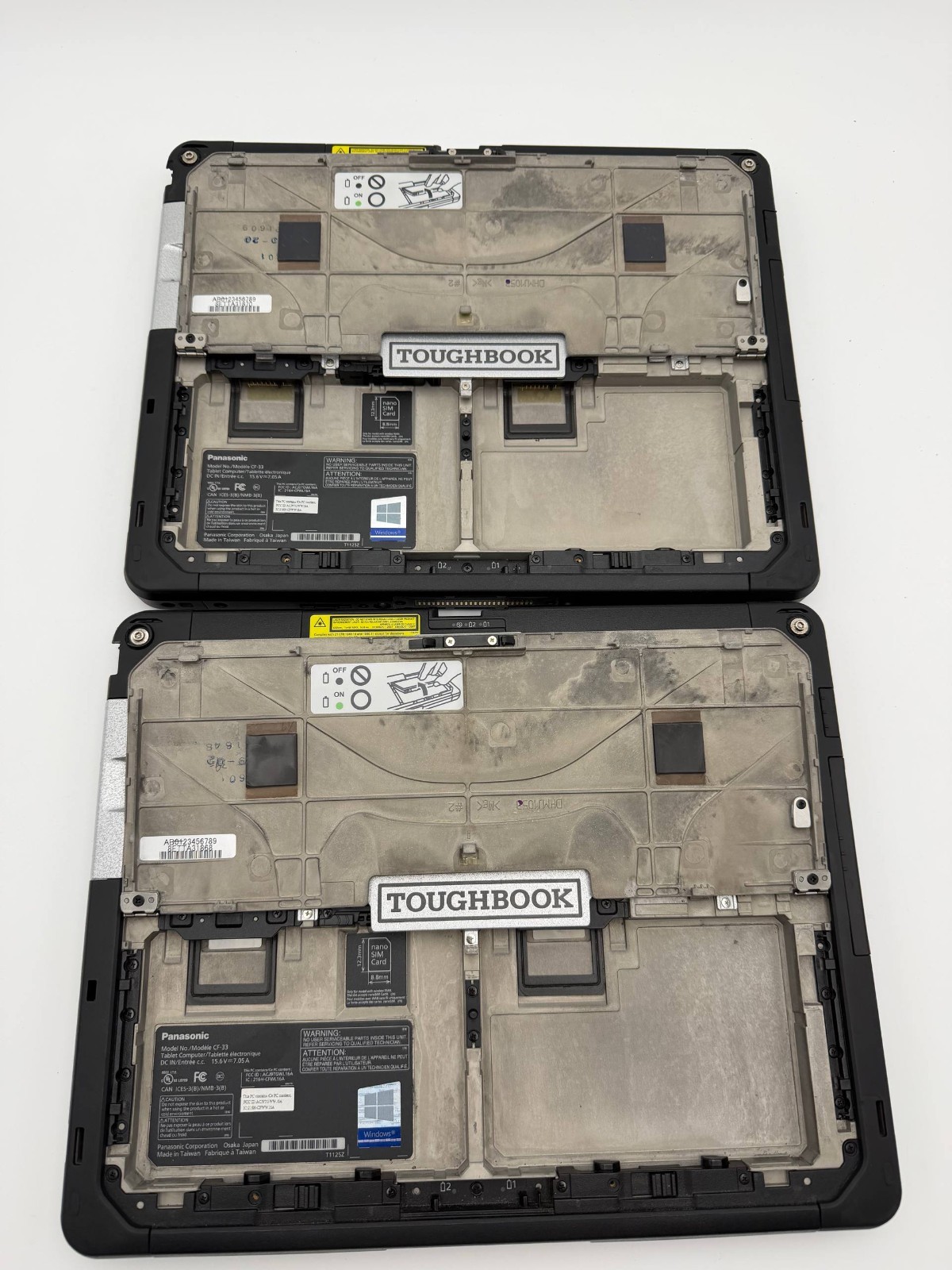 Lot of 2 Panasonic Toughbook CF-33 i7-7600 16GB LTE /dGPS/Barcode LCD defects