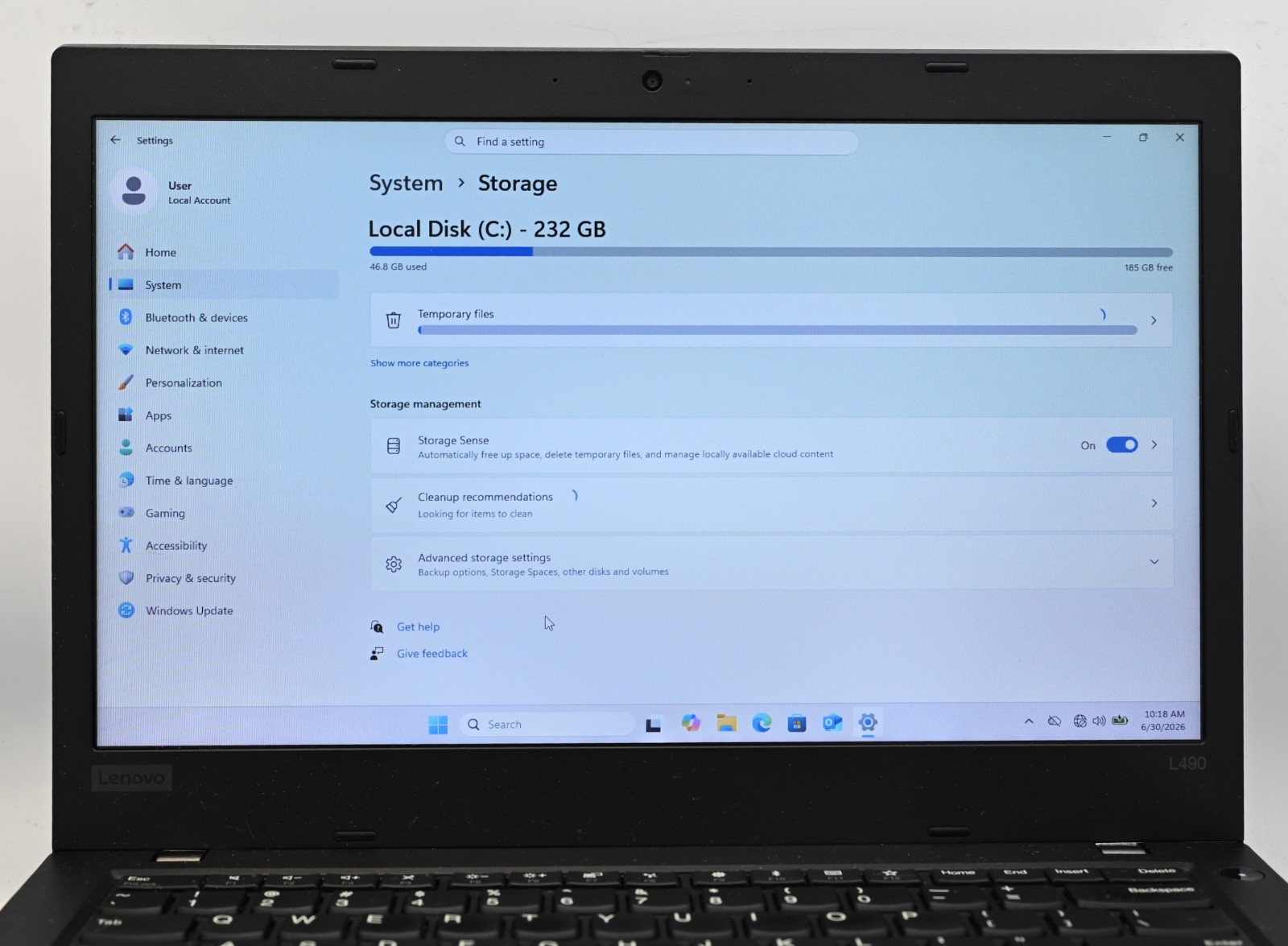 Lenovo Thinkpad L490 i5-8265u 1.6GHz 8GB RAM 256GB SSD – Windows 11 Pro