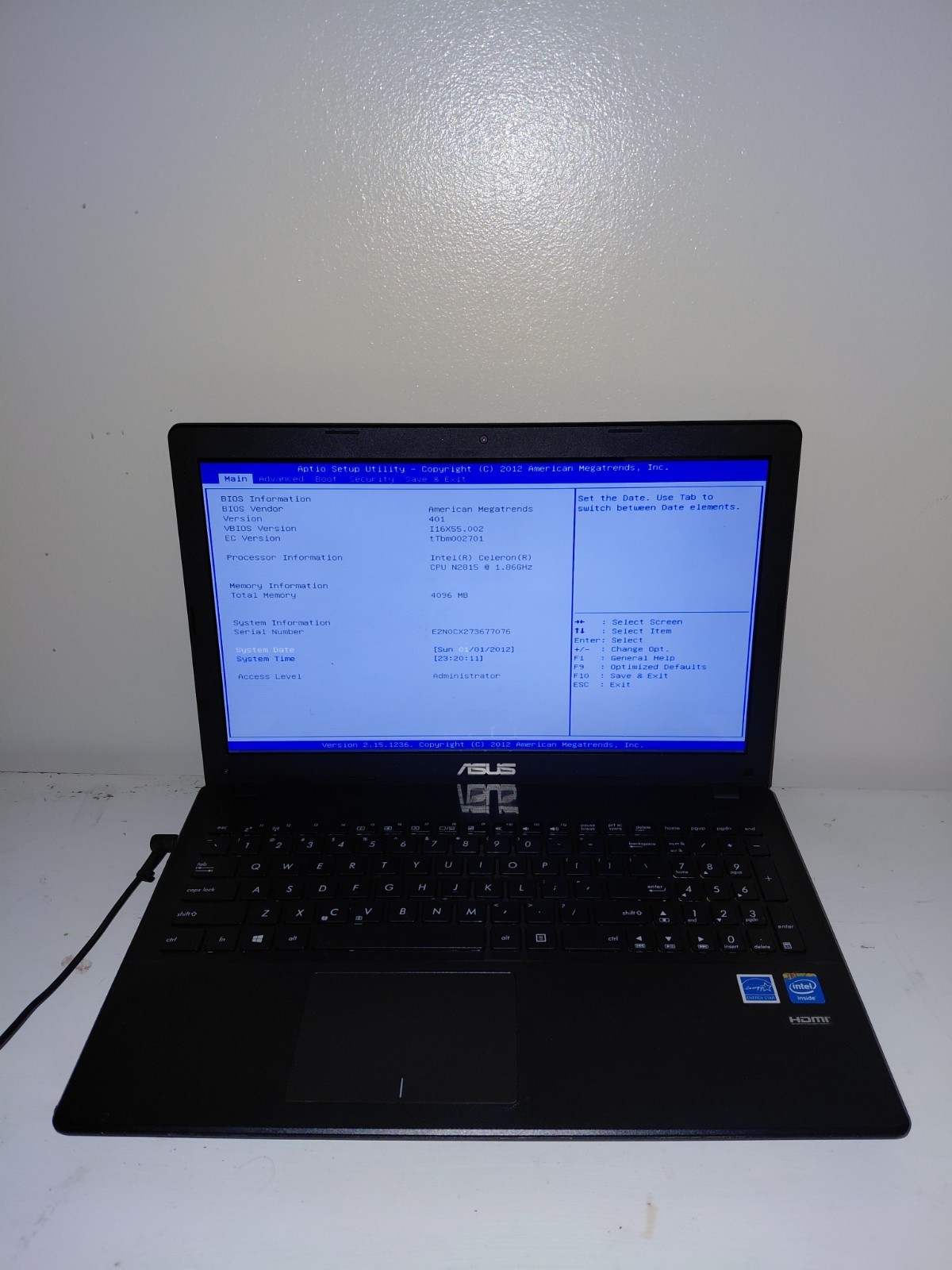 ASUS X551M 15.6″ Laptop w/ Celeron N2815 1.86GHz CPU 4GB RAM – No HDD/OS