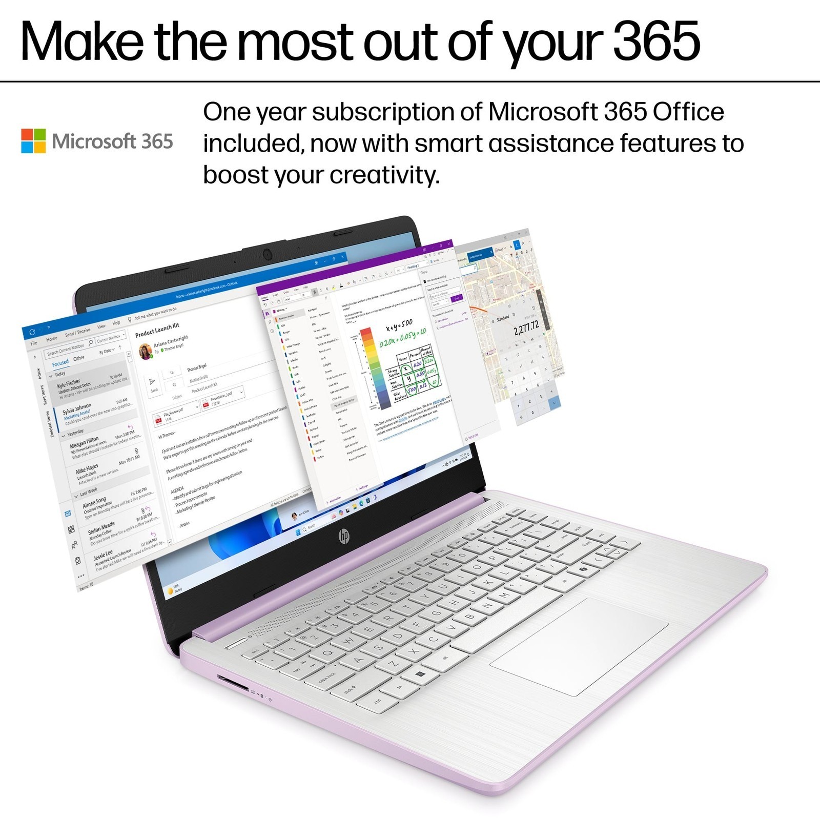 HP 14″ Laptop Intel Processor N150 3.6GHz 4/8/16GB GB RAM 128GB UFS office365