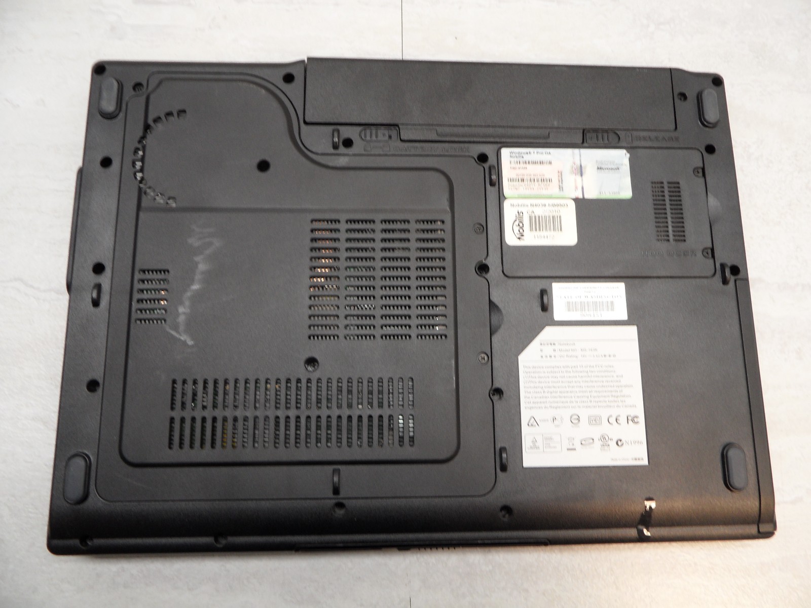 Nobilis MS-163K Parts Laptop 2.53 Ghz 4Gb Ram No Hard Drive Post To Bios