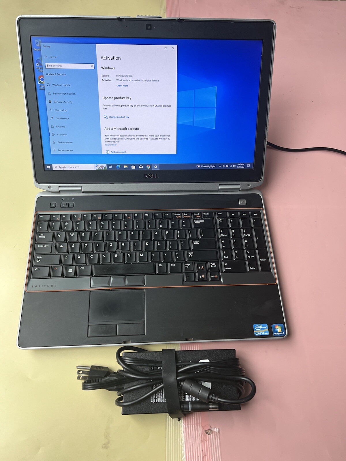 Dell Latitude E6520 Core i7-2620M 2.70GHz 8GB RAM 500GB BACKLIT BLUETOOTH WEBCAM