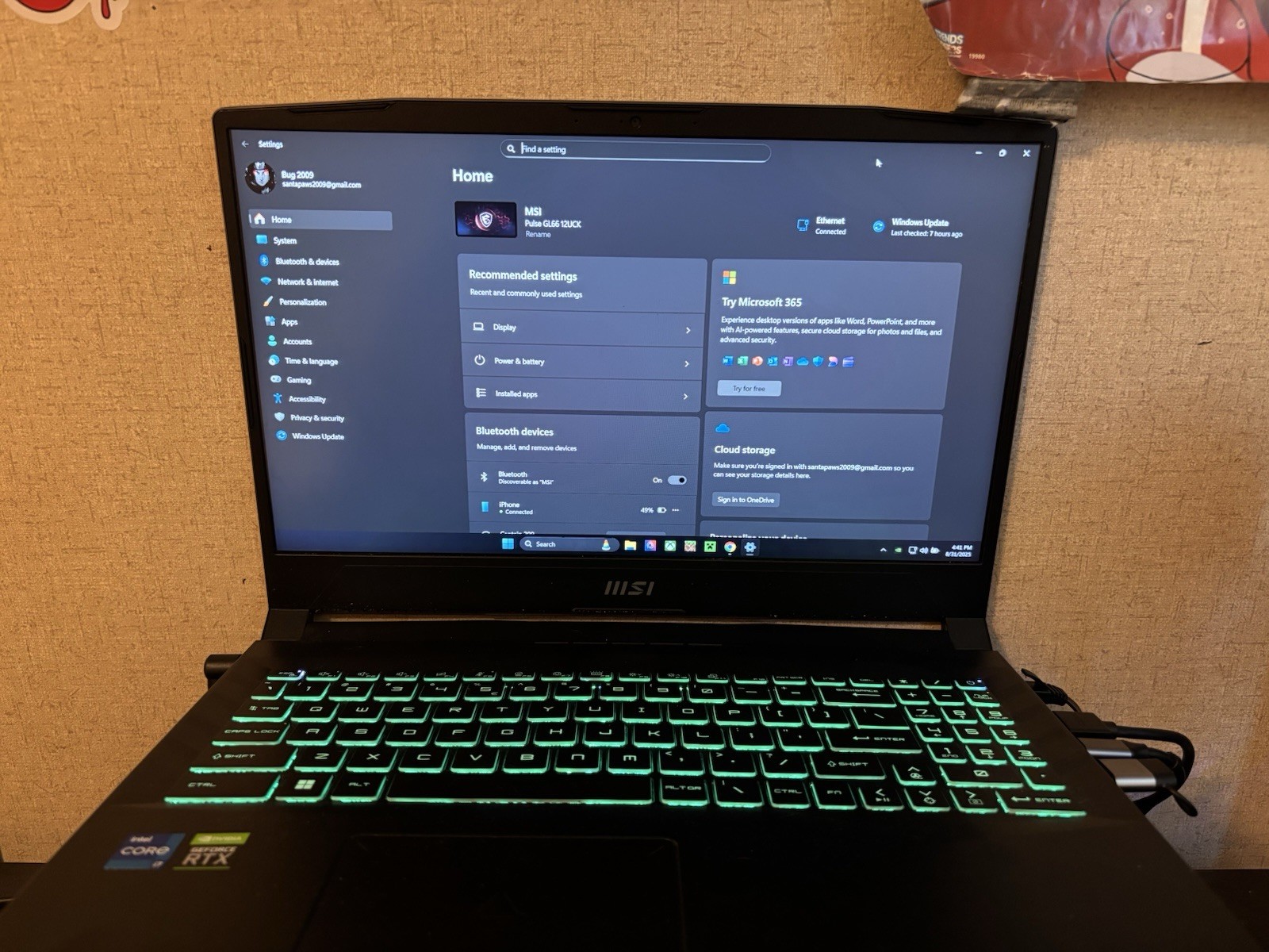MSI Pulse GL66 12UCK 15.6″ i7-12650H 2.7GHz 16GB RAM 1TB SSD GeForce RTX 3050