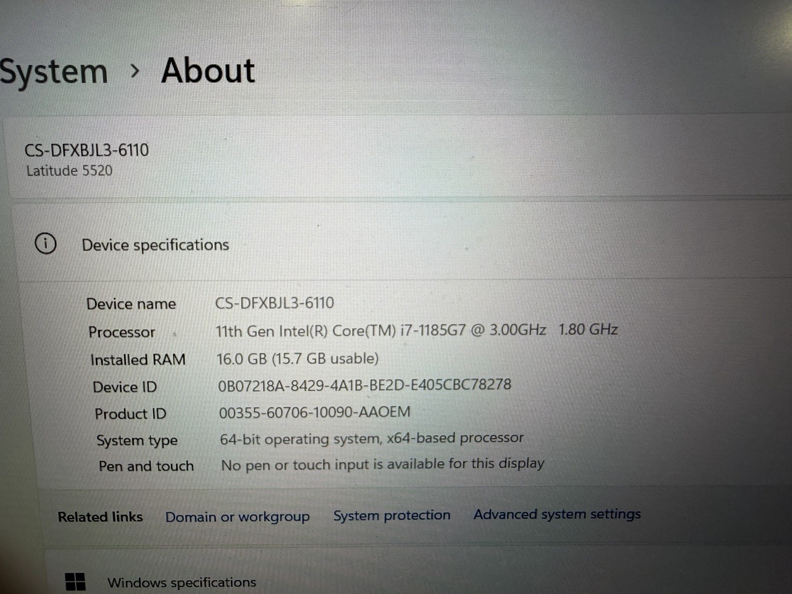 2021 Dell Latitude 5520 Laptop