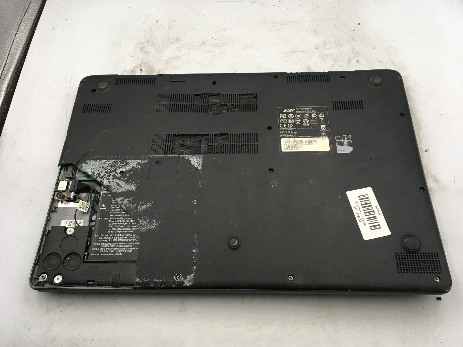 ACER ASPIRE V5 ZRK -FOR PARTS/REPAIR- INTEL I5 3RD GEN – NO RAM – NO OS -READ-BB