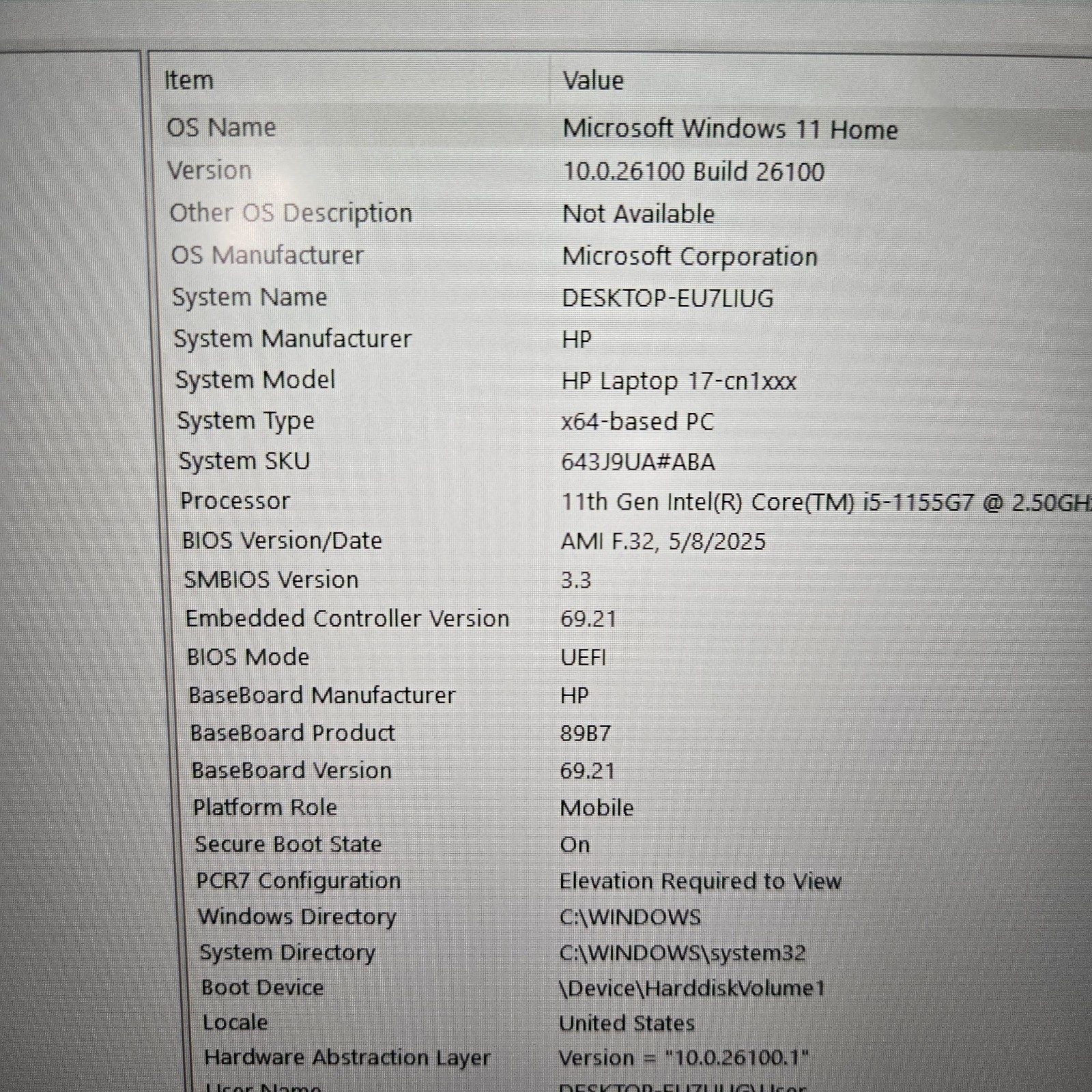 HP 17-cn1063cl 17.3″ Laptop Notebook i5-1155G7 2.5 GHZ 12 GB Windows 11