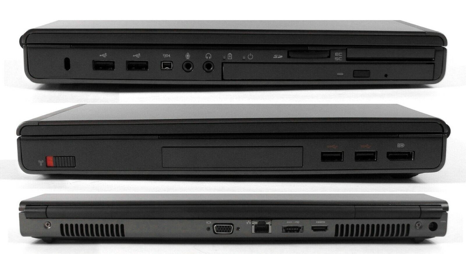 Gaming Dell Precision M4600 i7-2720QM nVidia Quadro 1000M HD Win 10 HDMI