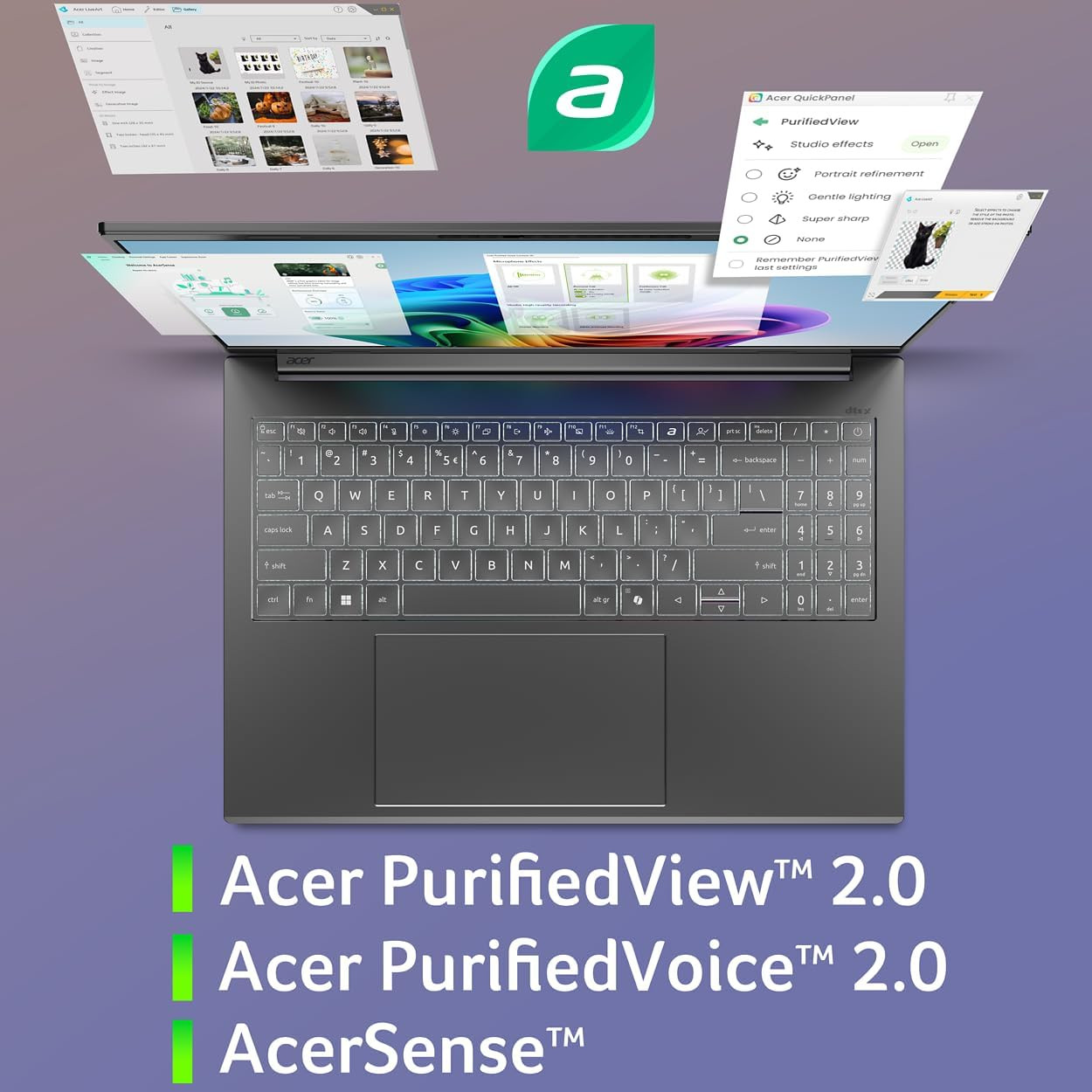 Aspire 16 AI Copilot+ PC | 16″ WUXGA 120Hz Multi-Touch Display | Snapdragon X X1