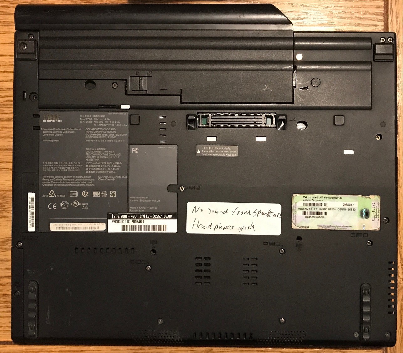 IBM Thinkpad T60 14″ – ATI gpu, XGA, 1.8ghz, 2gb RAM, 80gb HDD, w/charger – read