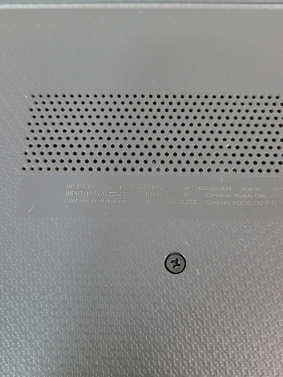 HP 255 G7 1A5A6US#ABA Laptop AMD A4-9125 8GB 128GB 15.6″ SEE NOTES
