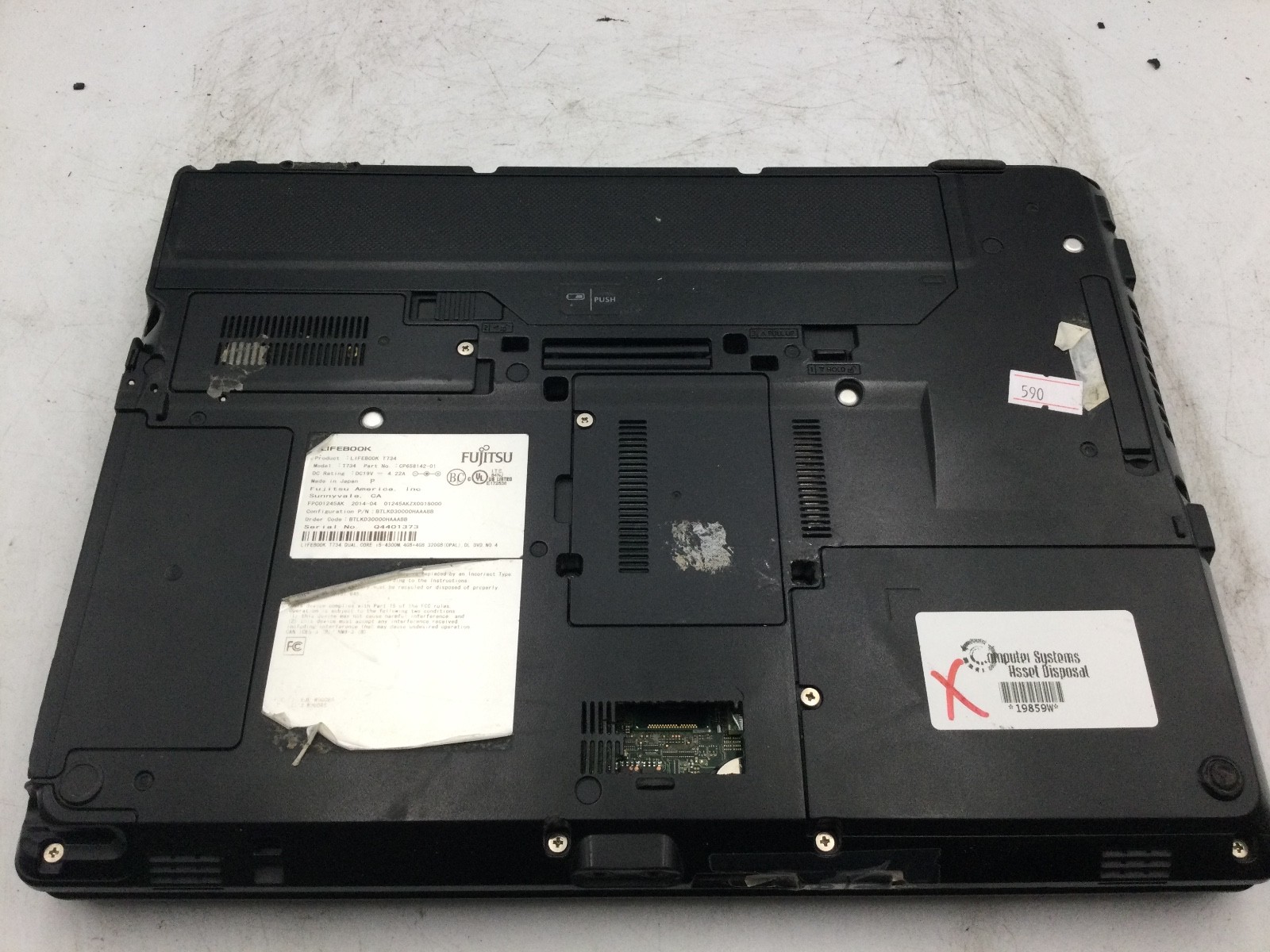 FUJITSU LIFEBOOK T734 – BOOTS TO BIOS – INTEL I5 4300 – 8GB RAM – READ DESC – BB