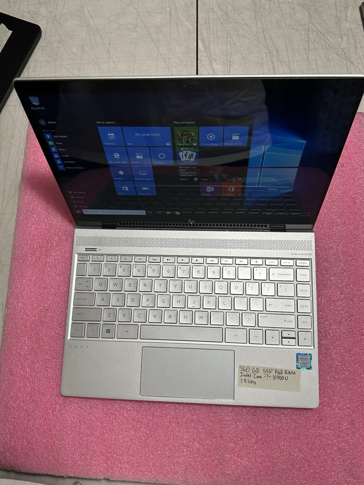 HP ENVY 13t-ad100 13″ Laptop, Touch Screen, Intel Core i7-8550U 8GB RAM, 360 GB