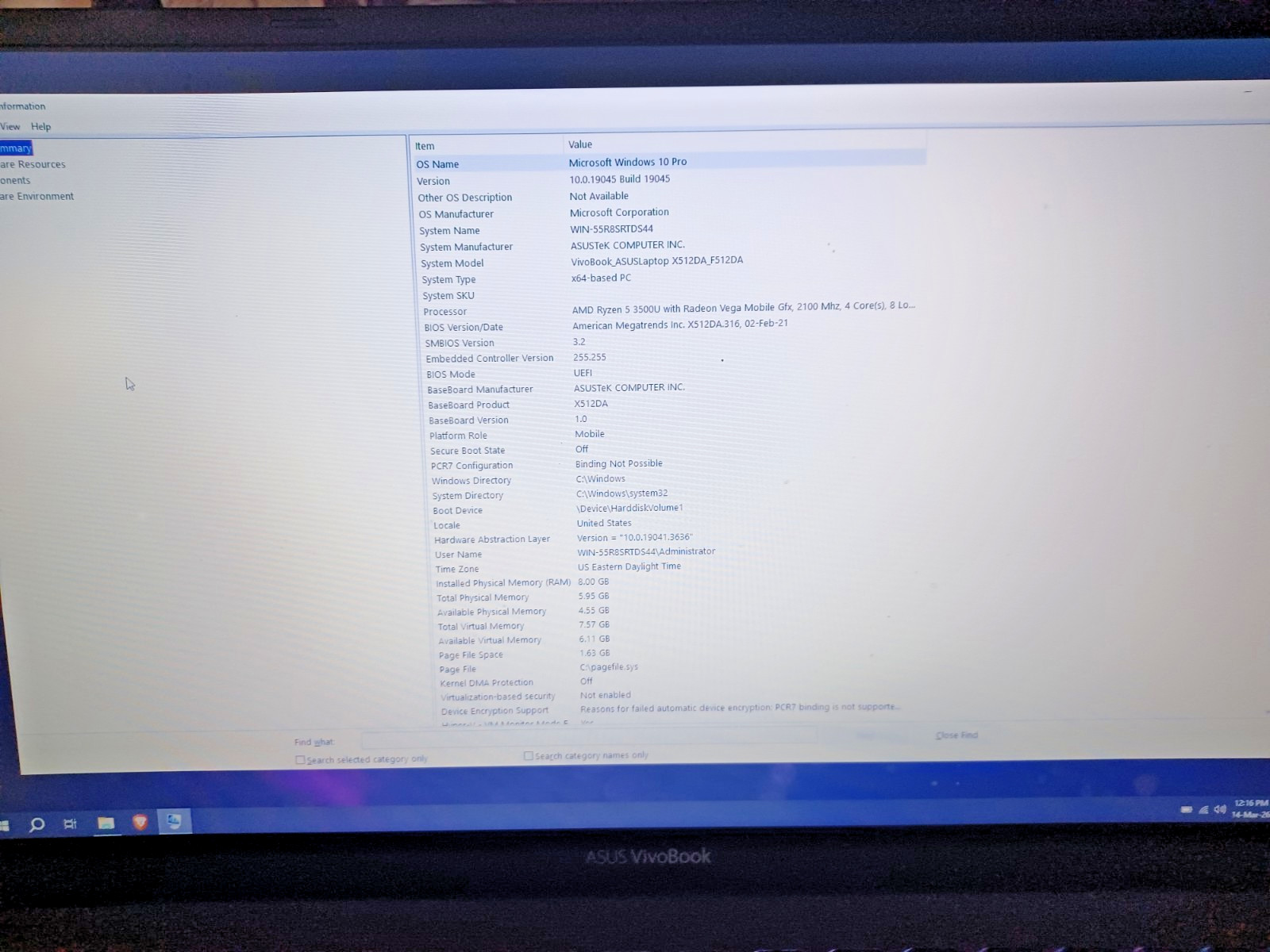 ASUS Vivobook 1G4 1.70 GHz 128GB SSD 8GB RAM Laptop (Silver)