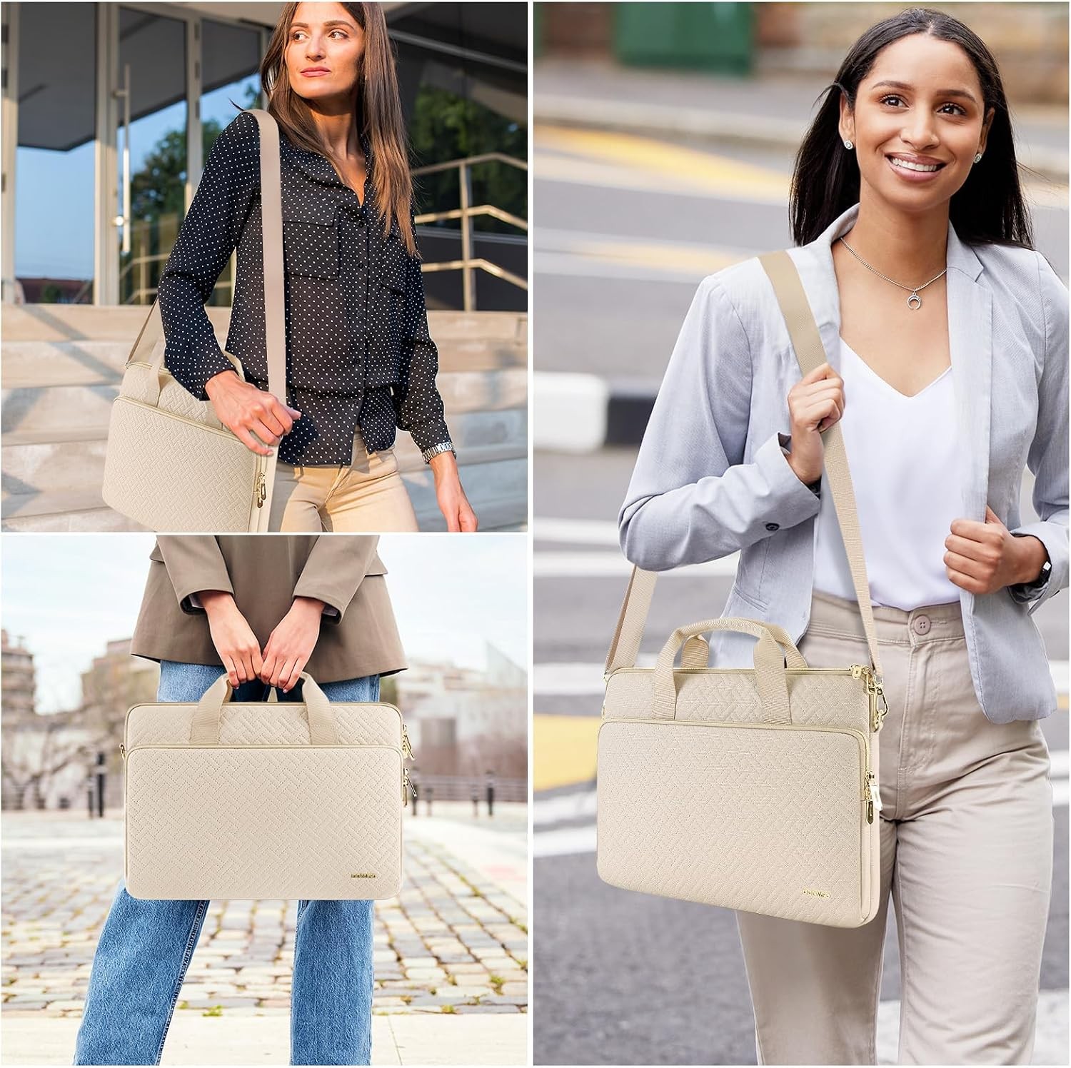 Beige Laptop Sleeve Case for 15.6 inch MacBook Pro 16 M4 M3 M2/Pro Max, Waterpro