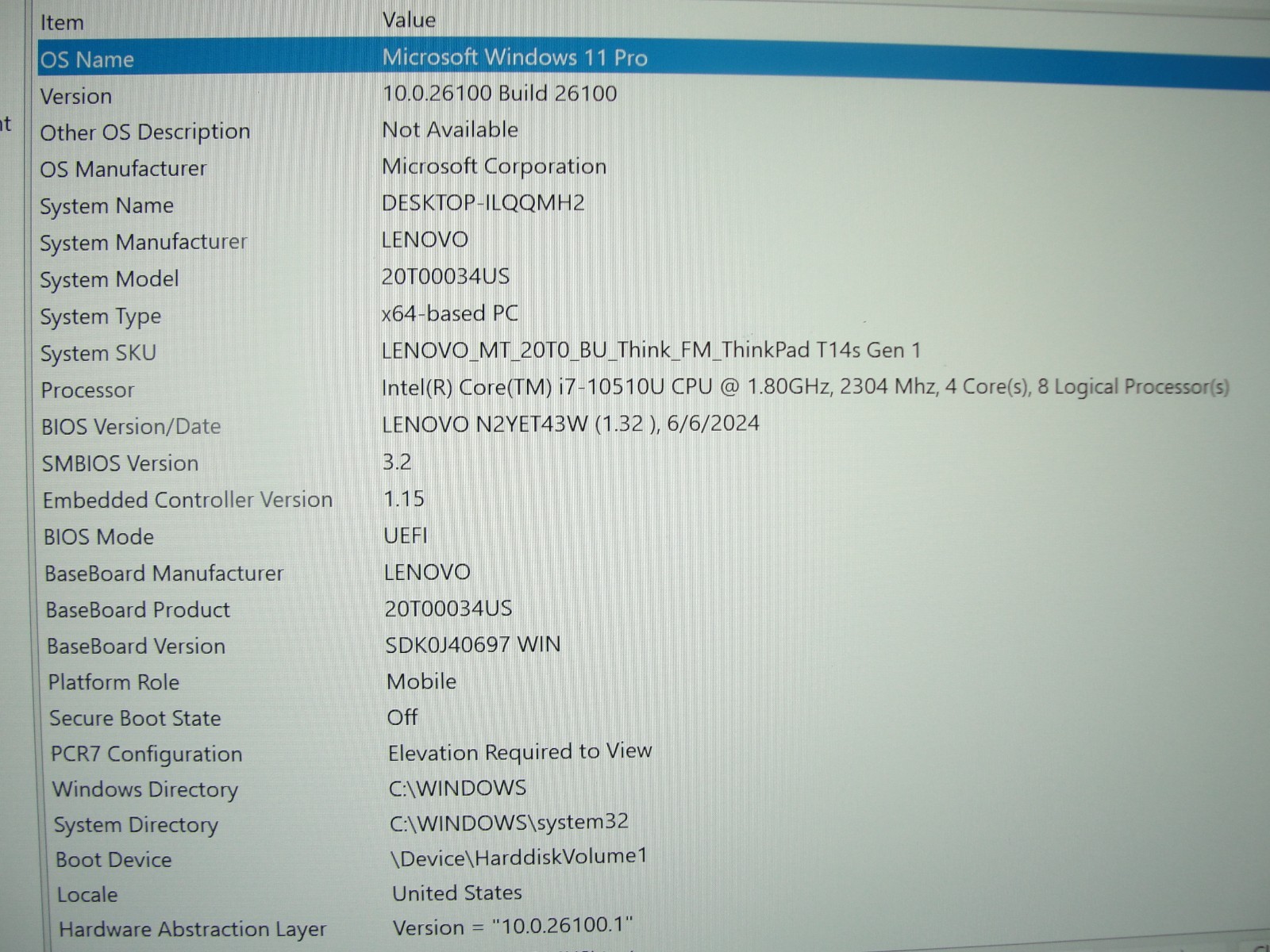 Lenovo ThinkPad T14s 14” FHD Intel Core i7-10510U 1.8GHz 16GB 512GB SSD