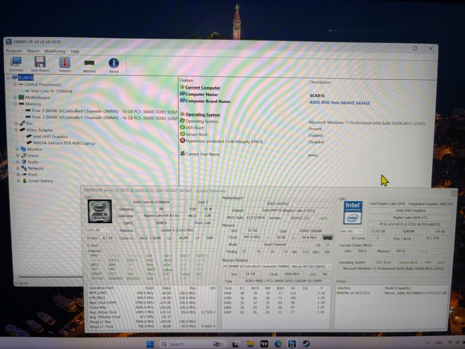 Asus ROG Strix Scar 16 G634 240Hz QHD+ MiniLED i9-13980HX 32GB 512GB RTX 4080