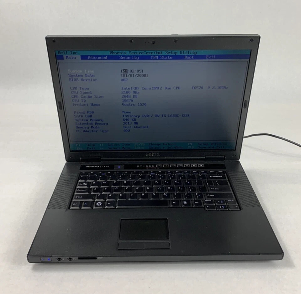 Dell Vostro 1520 Core 2 Duo No OS No HDD No Power Supply