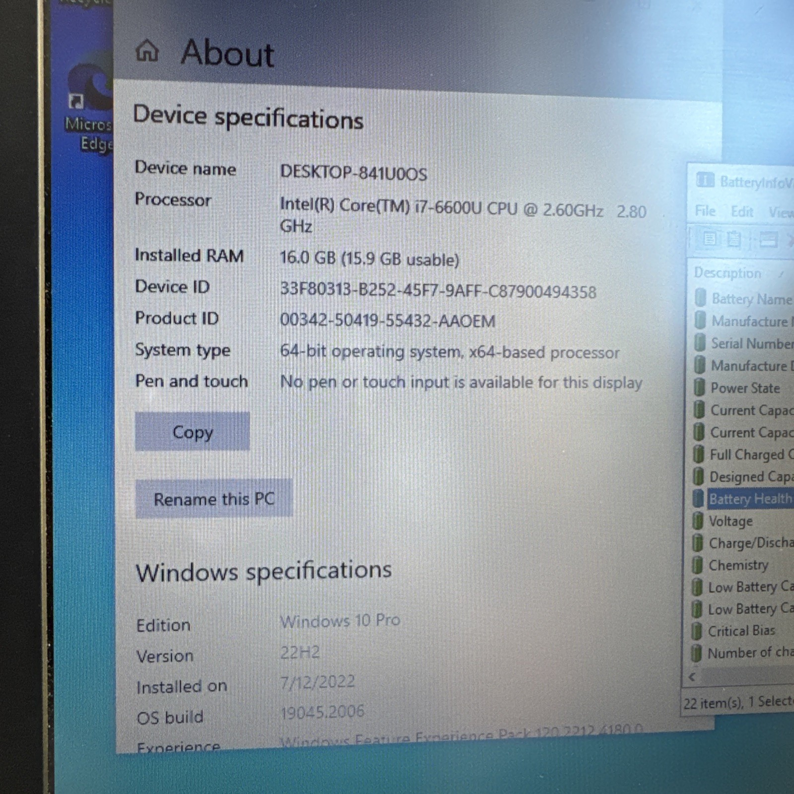 DELL Latitude E7270 12.5″ Core i7-6600U @2.60GHz 16GB RAM 256GB SSD W10P
