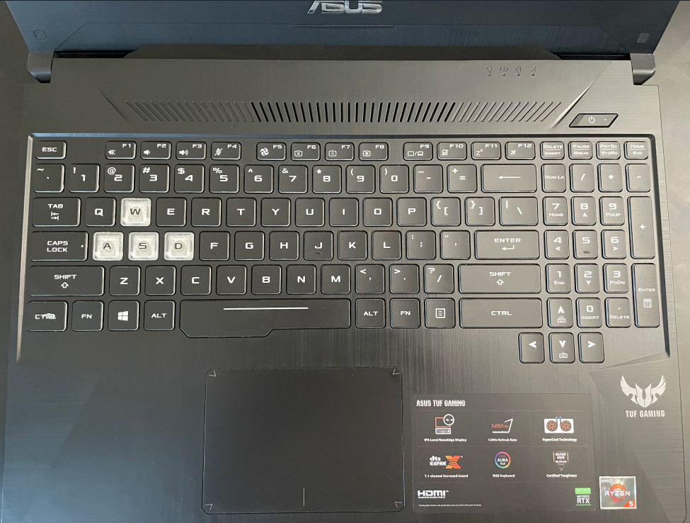 ASUS TUF Gaming Laptop RTX 2060 – 120HZ – AMD Ryzen 5 – 16GB Ram -512GB NVME SSD
