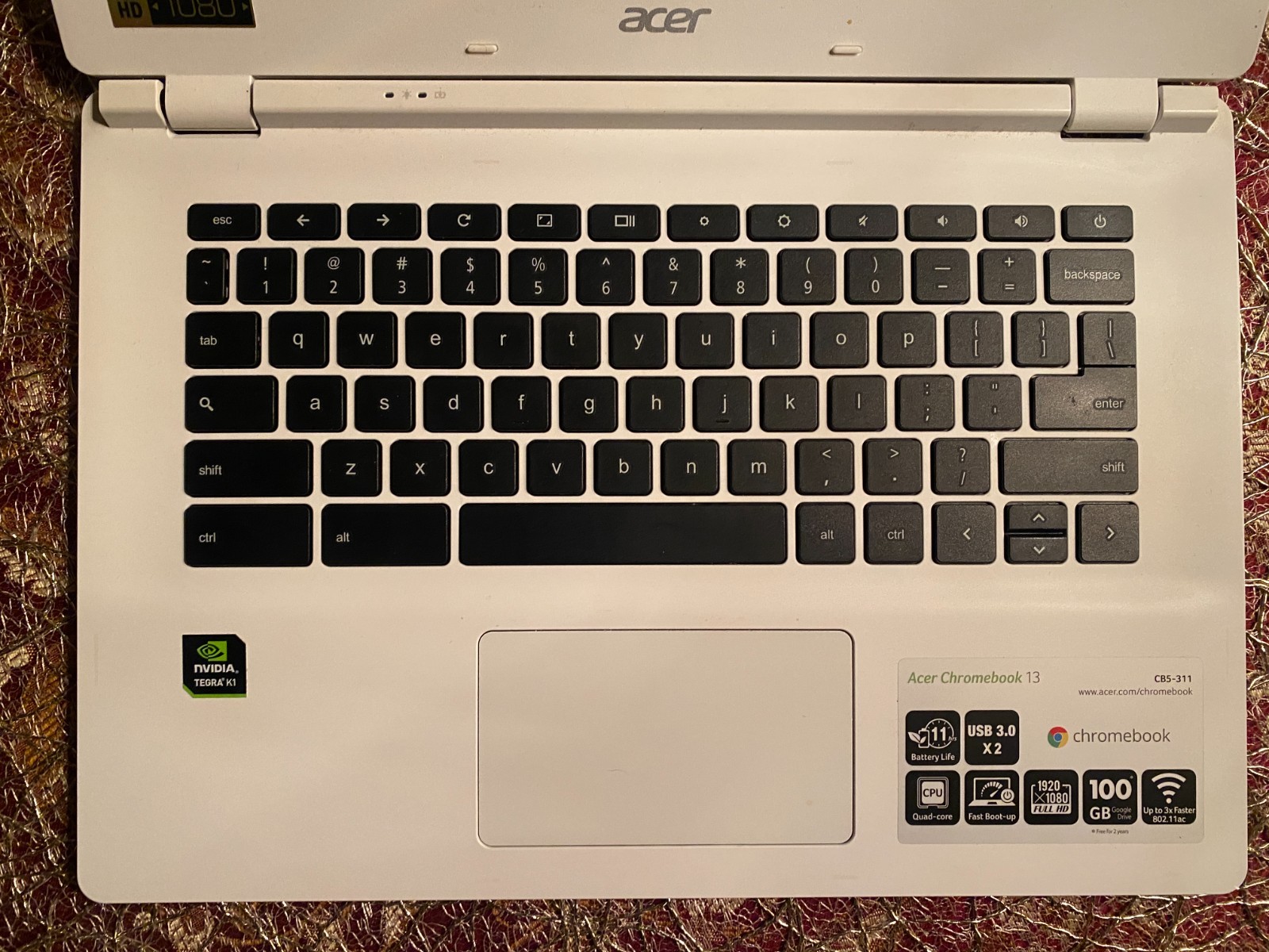 Acer 13 CB5-311 Chromebook 13.3″ NVIDIA TEGRA K1