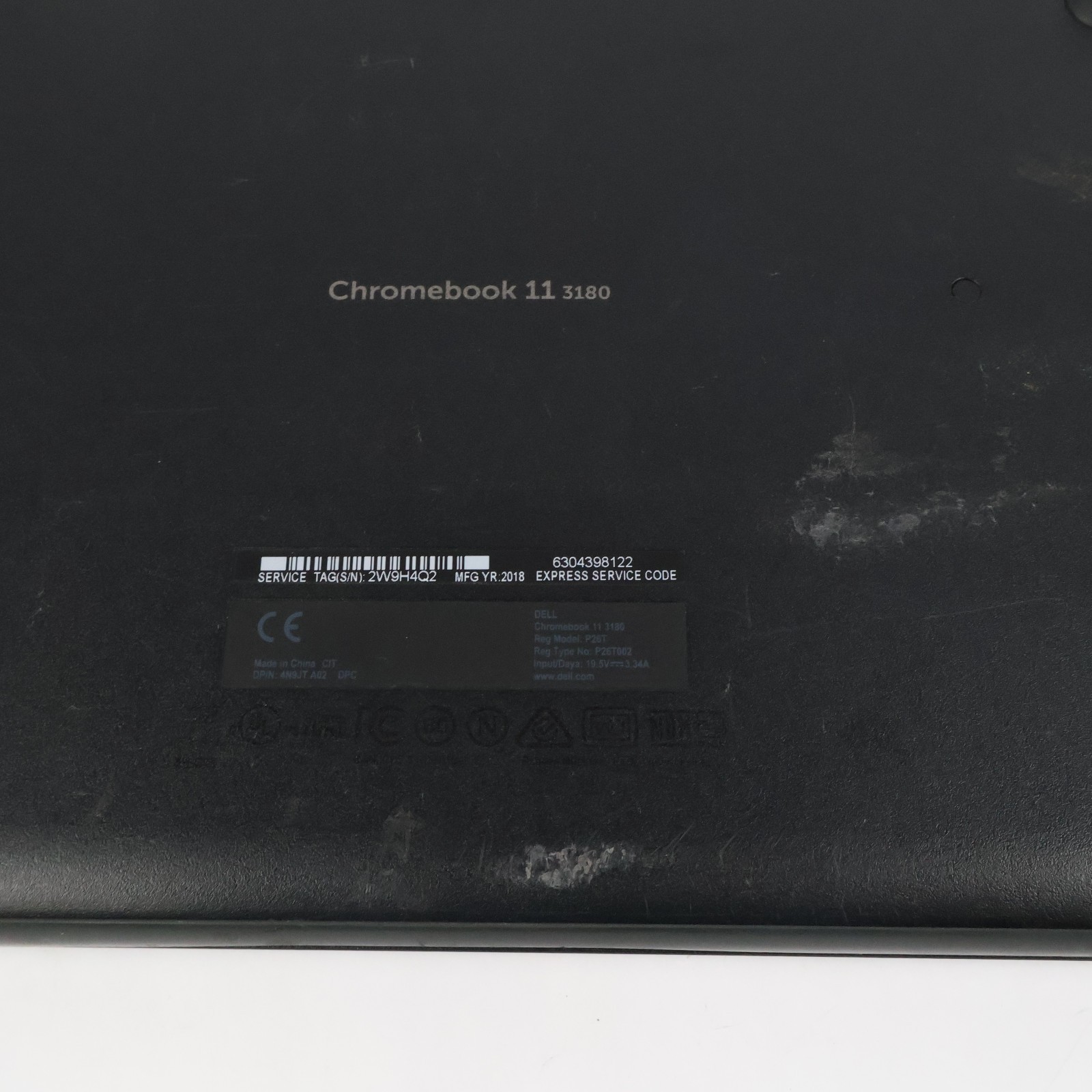 Dell Chromebook 3180 4GB RAM 16GB eMMC USB-C Laptop w/45W Charger Tested