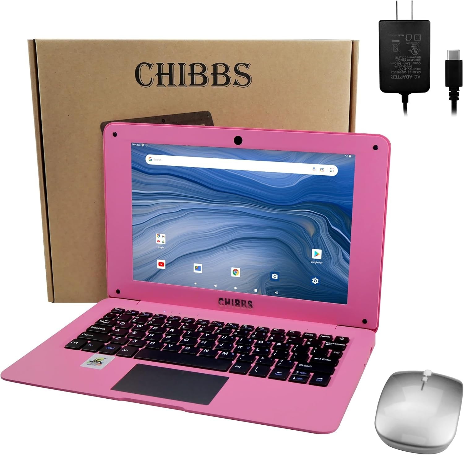 10.1” Laptop Computer Quad Core Android 12.0 Mini Netbook 2G RAM Kids Pink NEW