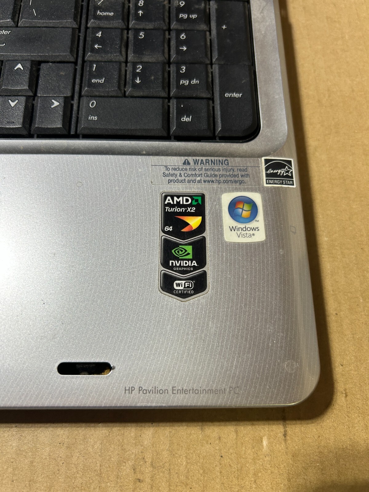 Used – Parts – HP Pavilion dv9910us Laptop – AMD Turion X2 – No RAM – No Drive