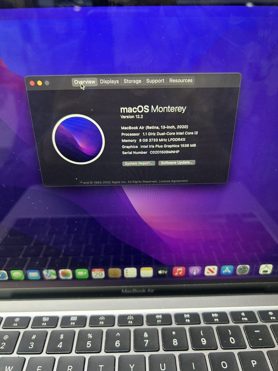 APPLE MACBOOK AIR A2179 LAPTOP (EZ3002915)