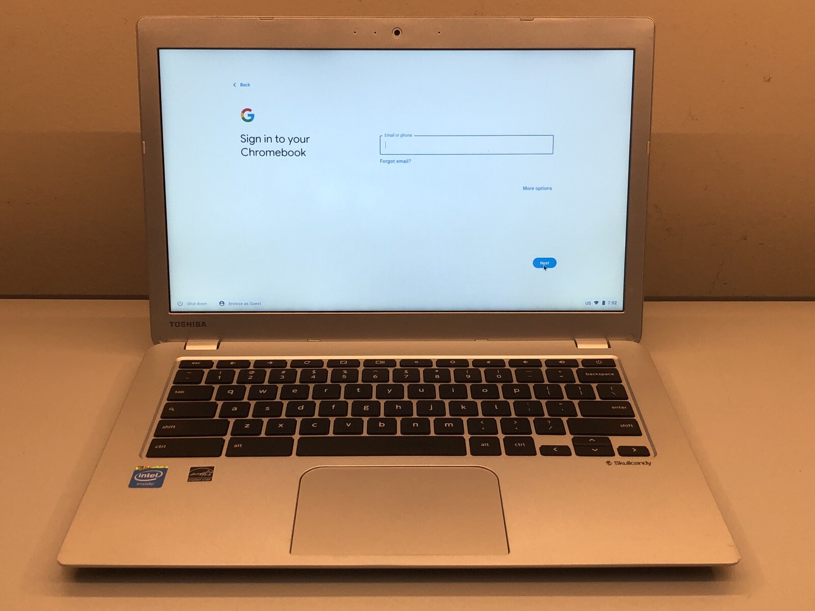 Toshiba CB35 Chromebook 2 13.3″ Intel N2840 2.16GHz 2GB RAM 16GB SSD ChromeOS