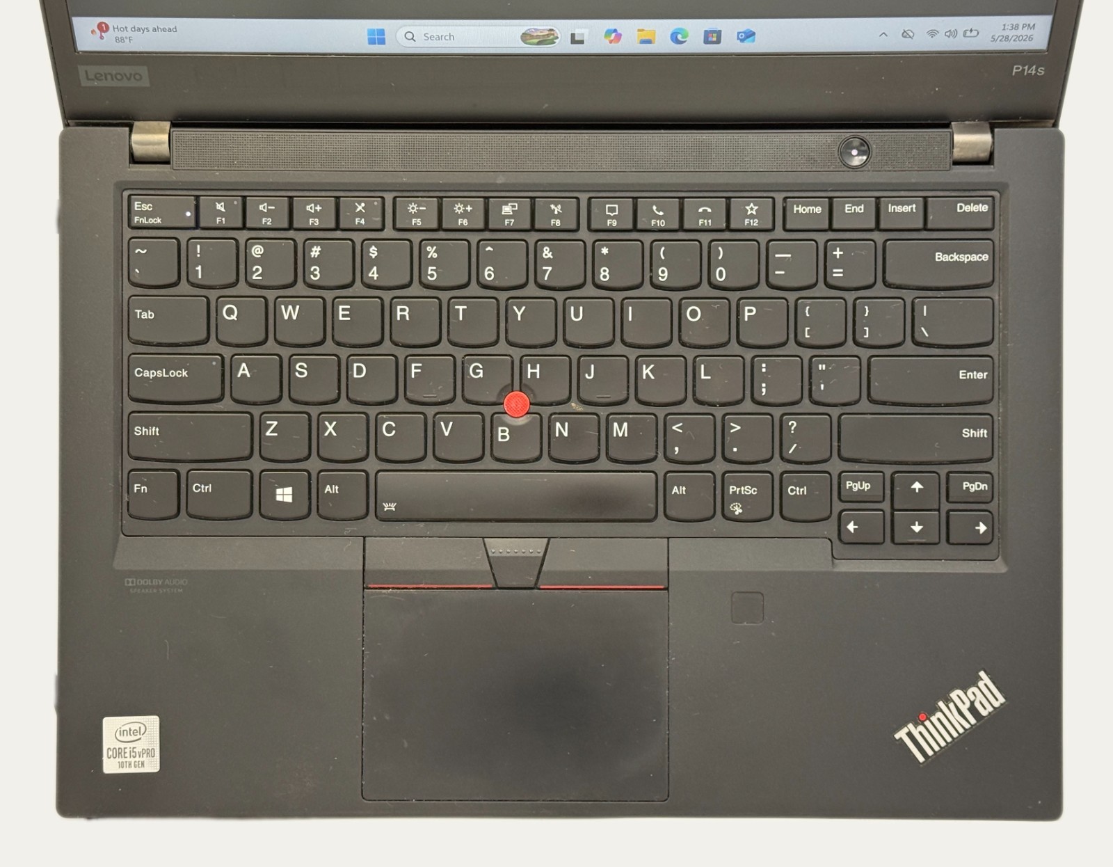 Lenovo Thinkpad P14s Gen 1 i5-10310U 1.7GHz 16GB RAM 128GB SSD BH: 88%