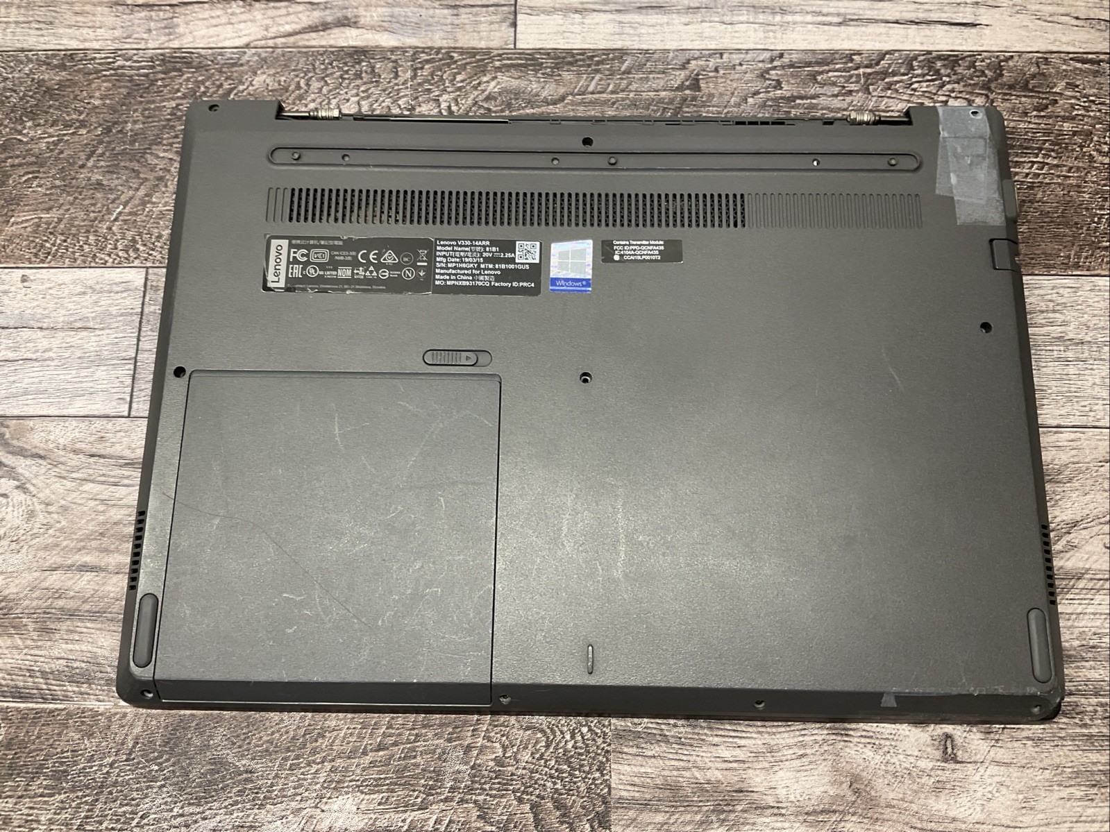 Lenovo V330-14ARR / Unknown Processor / No RAM / Laptop Notebook PC / A20