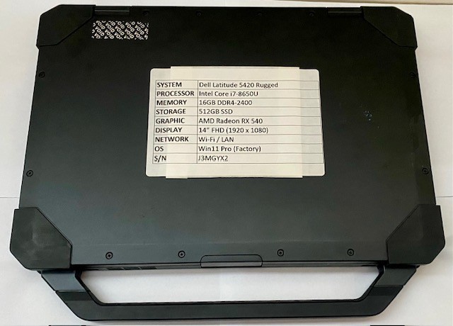 Dell Latitude 5420 Rugged 14″ i7-8650U 16GB RAM 512GB SSD Radeon RX-540